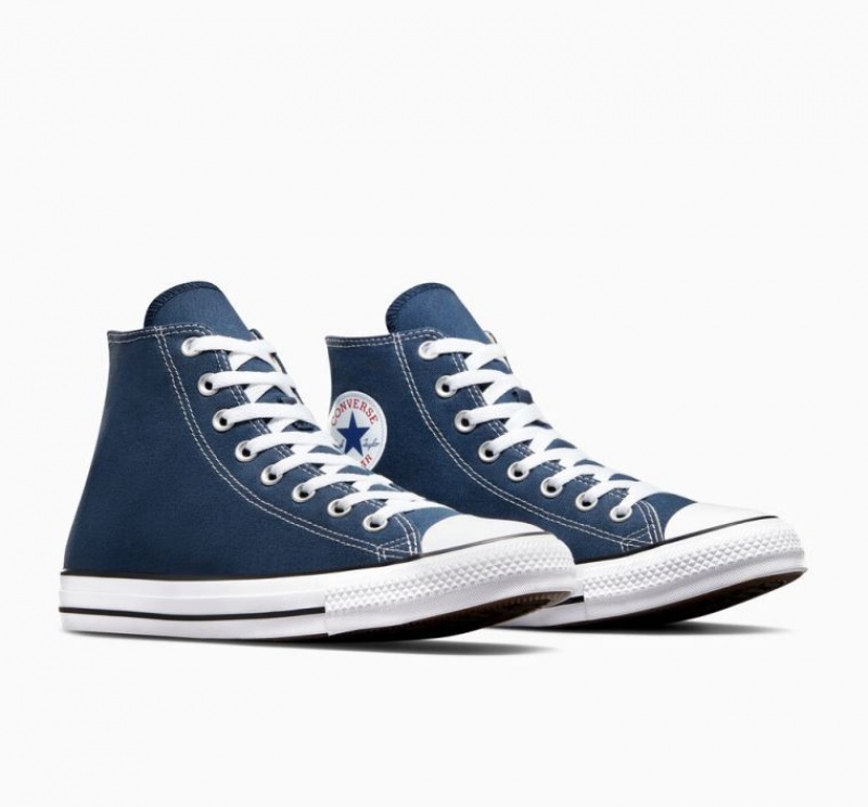 Navy Converse Chuck Taylor All Star Men's High Tops | NZ BIOVN1792