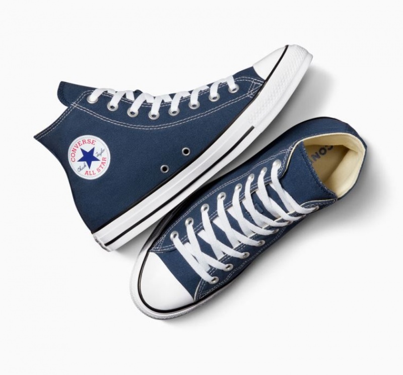 Navy Converse Chuck Taylor All Star Men's High Tops | NZ BIOVN1792