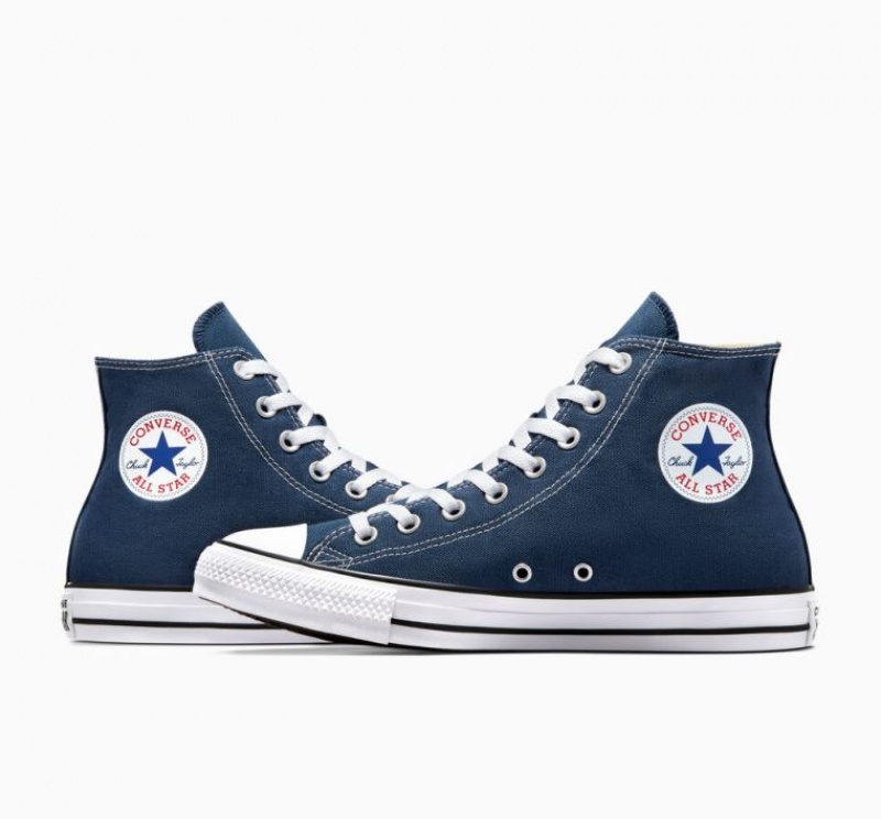 Navy Converse Chuck Taylor All Star Men's High Tops | NZ BIOVN1792