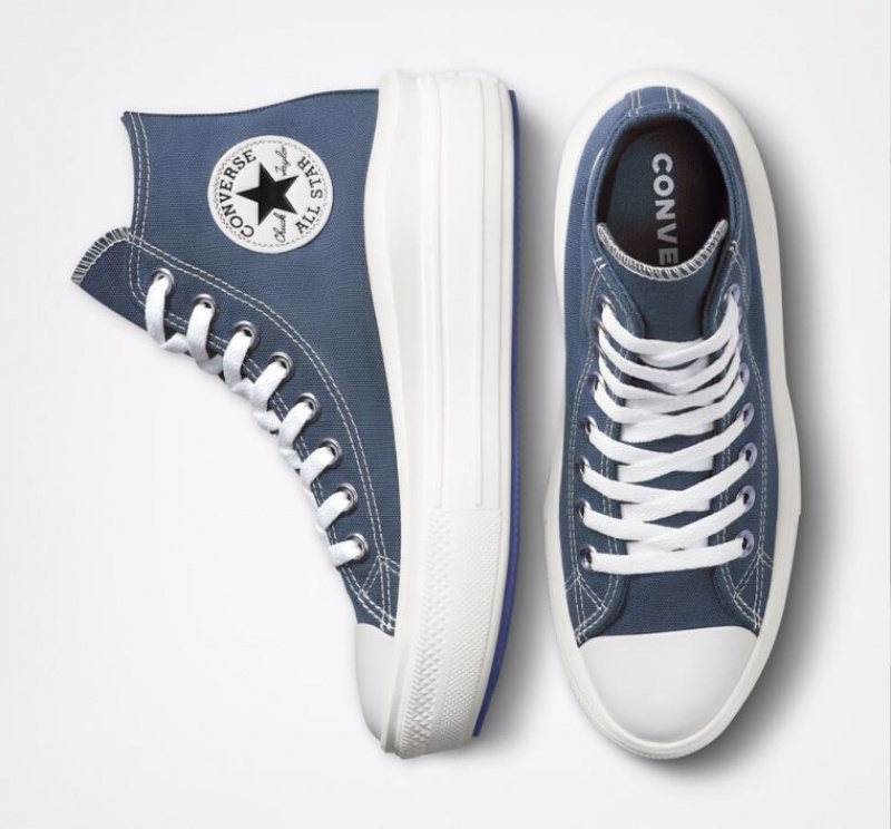 Navy Converse Chuck Taylor All Star Move Women's Platform Sneakers | NZ HEZUP8291