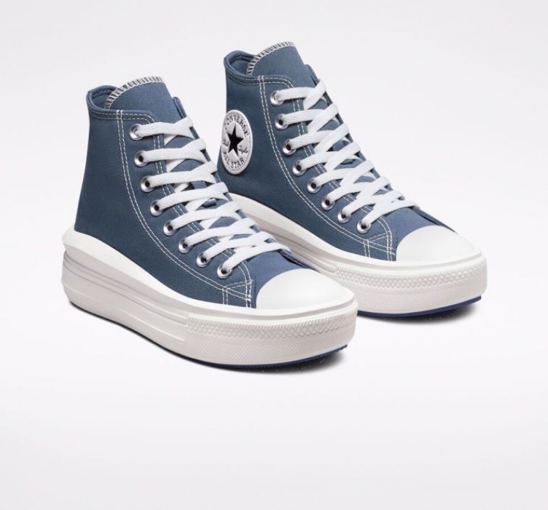 Navy Converse Chuck Taylor All Star Move Women's Platform Sneakers | NZ HEZUP8291