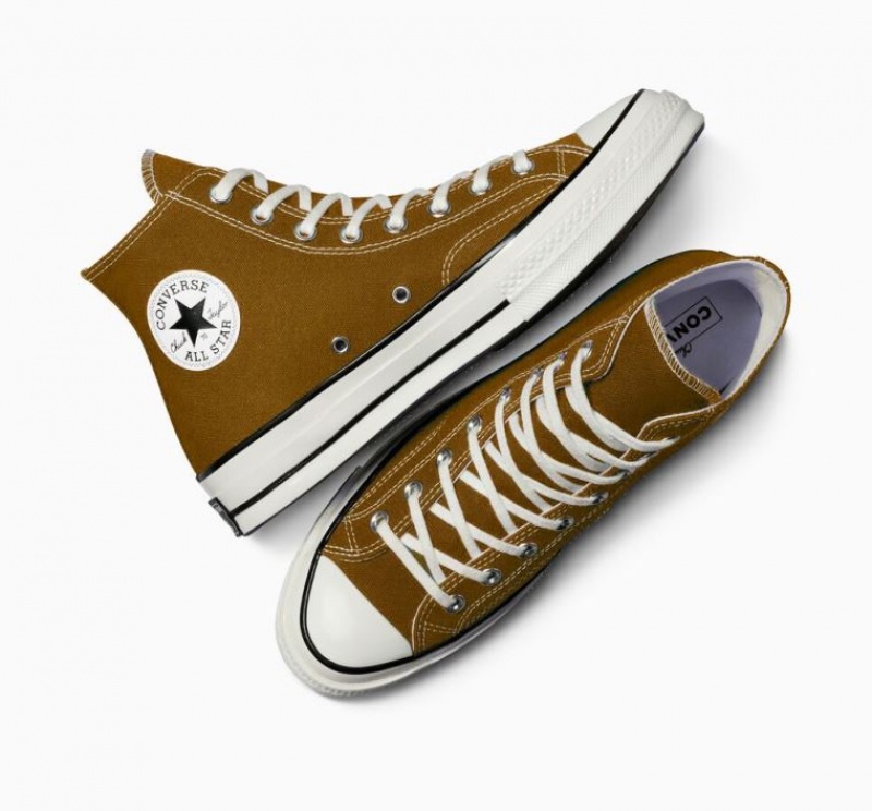 Olive Converse Chuck 70 Canvas Men's High Tops | NZ AQIJK7602