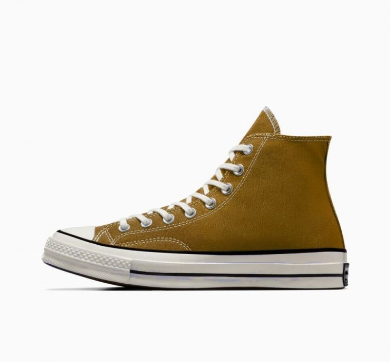 Olive Converse Chuck 70 Canvas Men's High Tops | NZ AQIJK7602