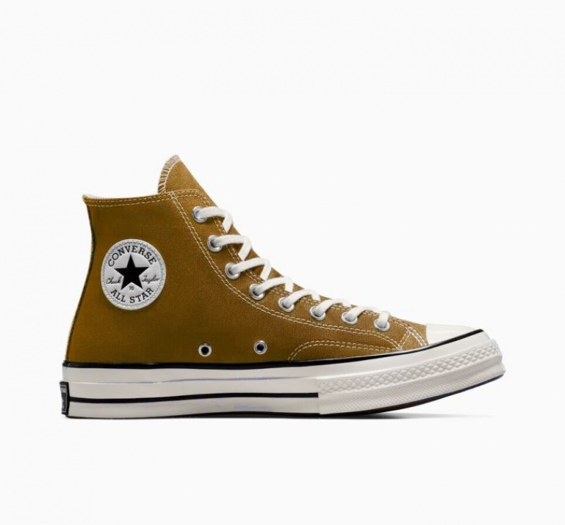 Olive Converse Chuck 70 Canvas Men\'s High Tops | NZ AQIJK7602