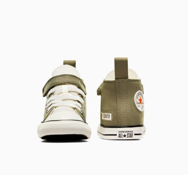 Olive Converse Chuck Taylor All Star Easy On Kids' High Tops | NZ ELYXO1894