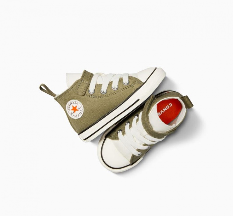 Olive Converse Chuck Taylor All Star Easy On Kids' High Tops | NZ ELYXO1894