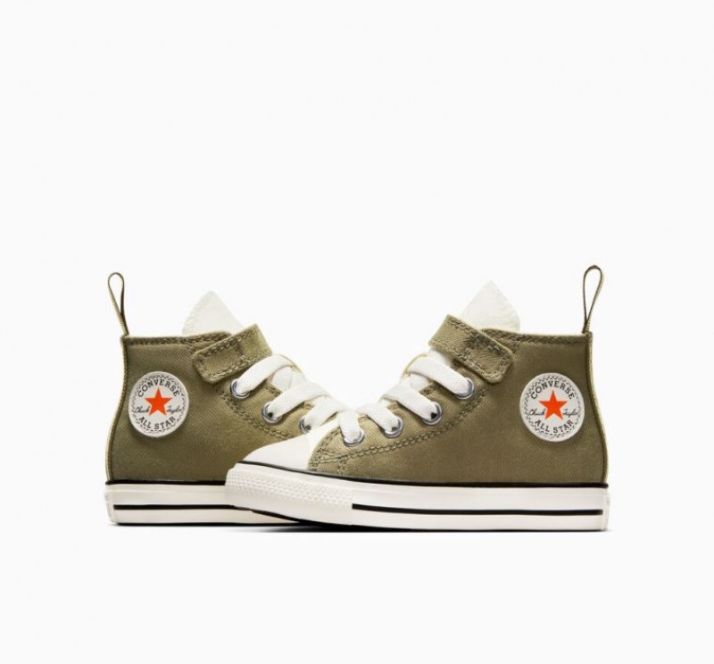 Olive Converse Chuck Taylor All Star Easy On Kids' High Tops | NZ ELYXO1894