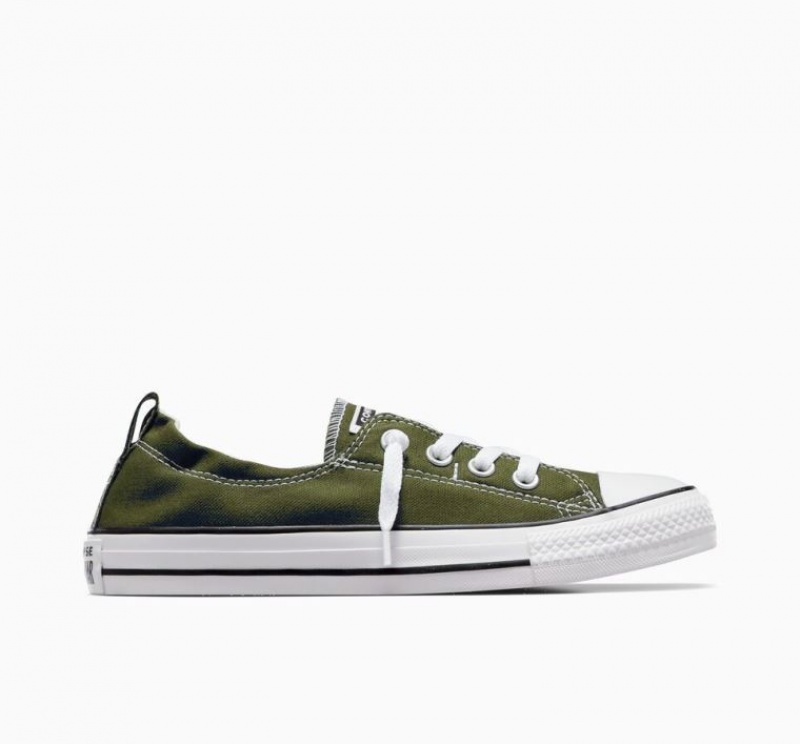 Olive Converse Chuck Taylor All Star Shoreline Slip Women\'s Low Tops | NZ LZDFQ6951