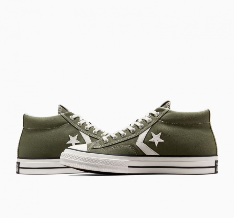 Olive Converse Star Player 76 Men's Sneakers | NZ QKMFC9067