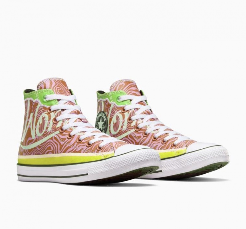 Orange Converse X Wonka Chuck Taylor All Star Swirl Men's High Tops | NZ BNKFO7618