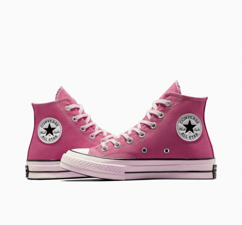 Pink Converse Chuck 70 Canvas Men's High Tops | NZ IJDQH5904