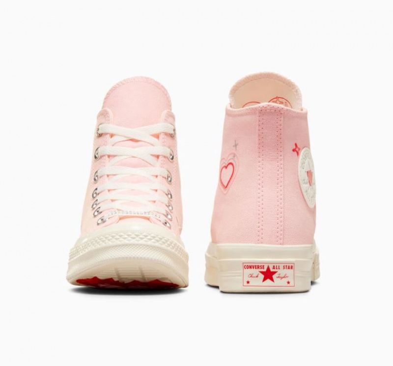 Pink Converse Chuck 70 Y2K Heart Women's High Tops | NZ OZQMU7064