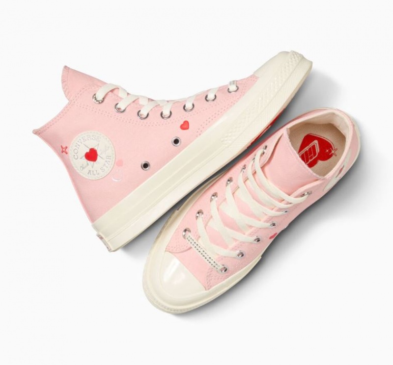 Pink Converse Chuck 70 Y2K Heart Women's High Tops | NZ OZQMU7064