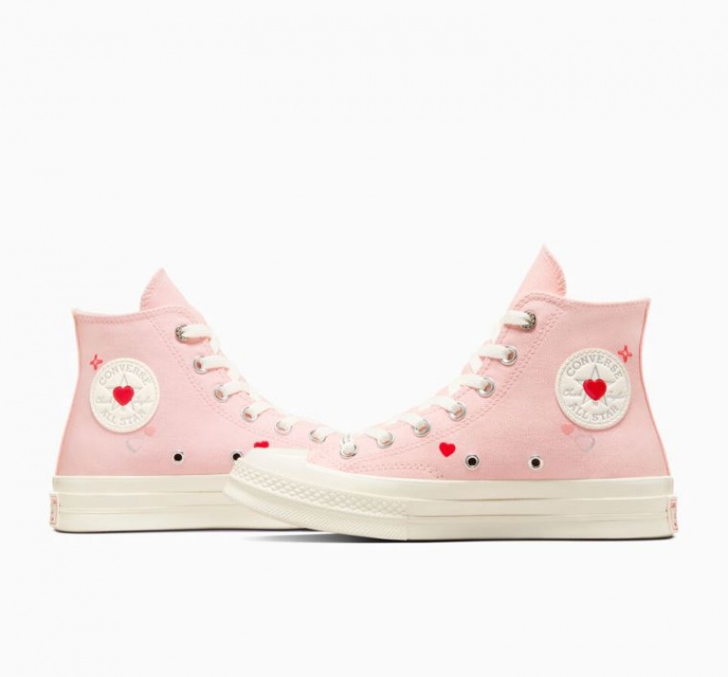 Pink Converse Chuck 70 Y2K Heart Women's High Tops | NZ OZQMU7064