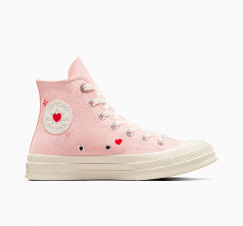 Pink Converse Chuck 70 Y2K Heart Women\'s High Tops | NZ OZQMU7064