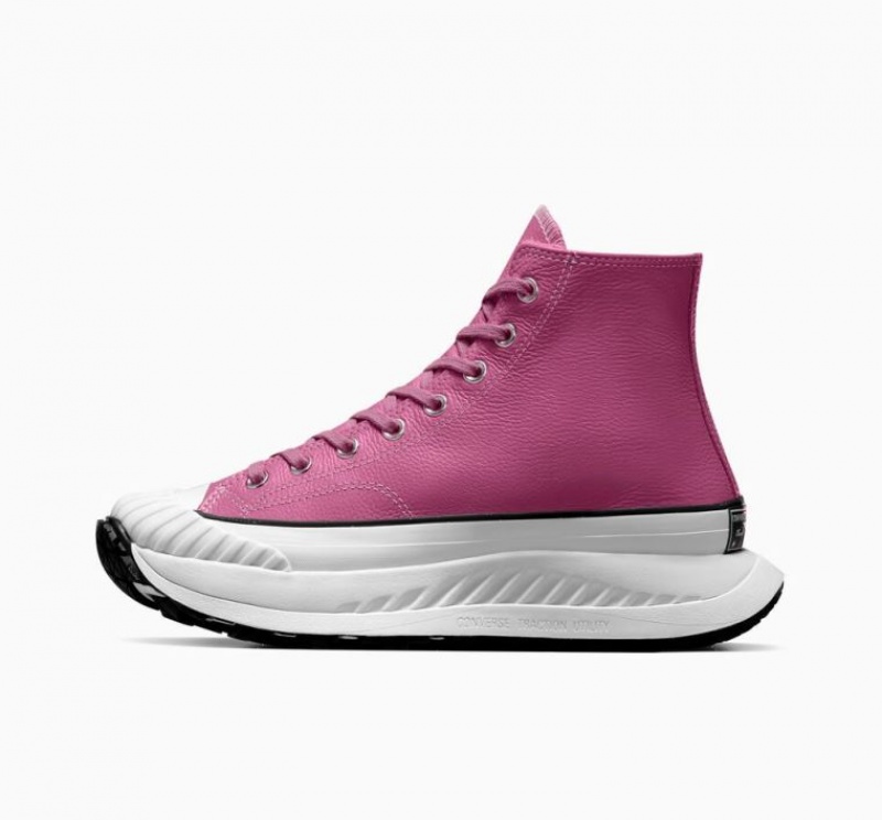 Pink Converse Chuck Taylor 70 At-cx Leather Women's High Tops | NZ DCLGT0315