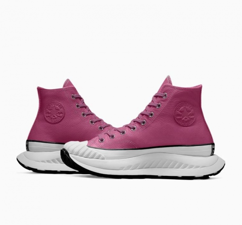 Pink Converse Chuck Taylor 70 At-cx Leather Women's High Tops | NZ DCLGT0315