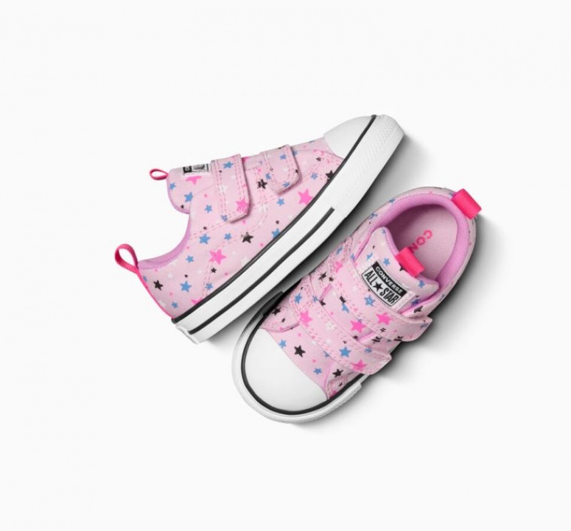 Pink Converse Chuck Taylor All Star Easy On Sparkle Kids' Low Tops | NZ BTYSH8034