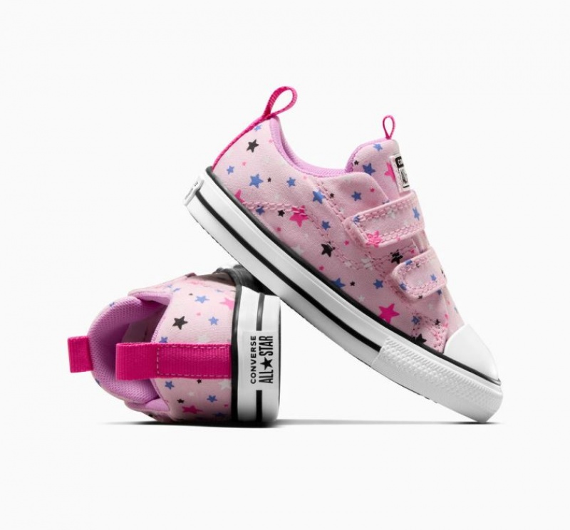 Pink Converse Chuck Taylor All Star Easy On Sparkle Kids' Low Tops | NZ BTYSH8034