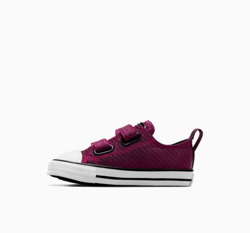 Pink Converse Chuck Taylor All Star Easy On Sparkle Kids' Low Tops | NZ OAETX8961