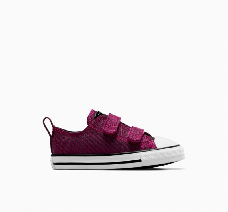 Pink Converse Chuck Taylor All Star Easy On Sparkle Kids\' Low Tops | NZ OAETX8961