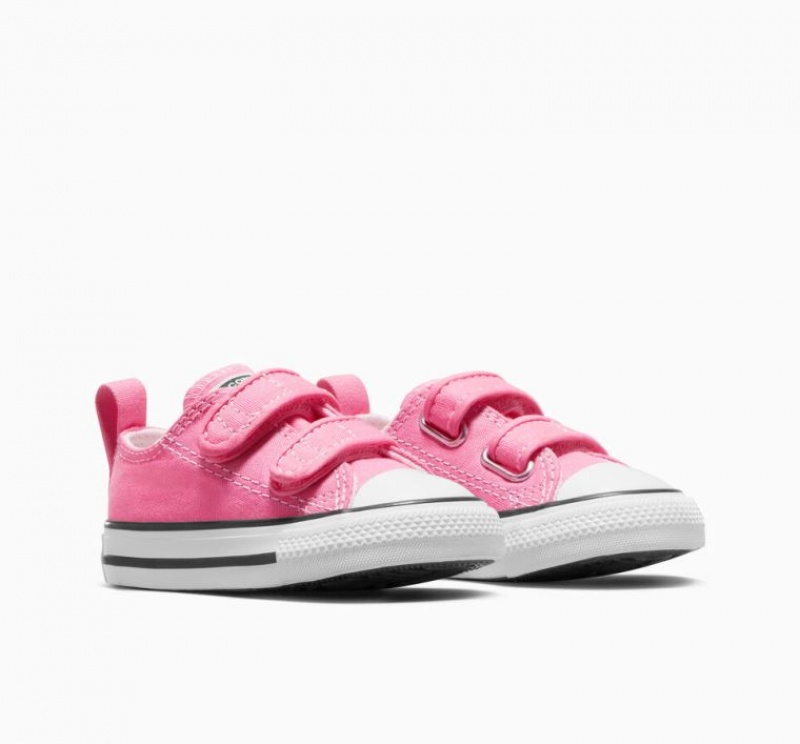 Pink Converse Chuck Taylor All Star Easy-on Kids' Low Tops | NZ OAUPH4956