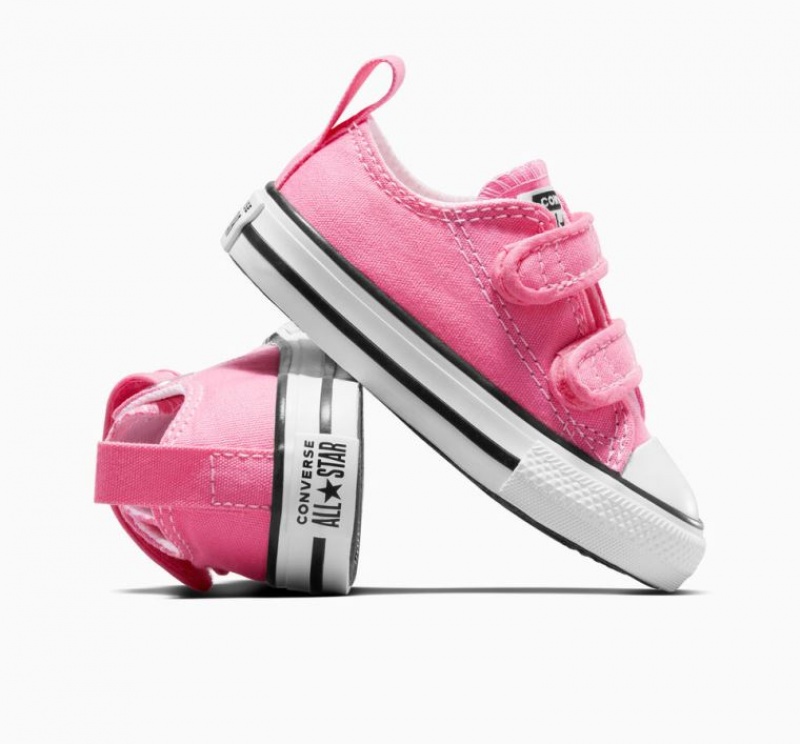 Pink Converse Chuck Taylor All Star Easy-on Kids' Low Tops | NZ OAUPH4956