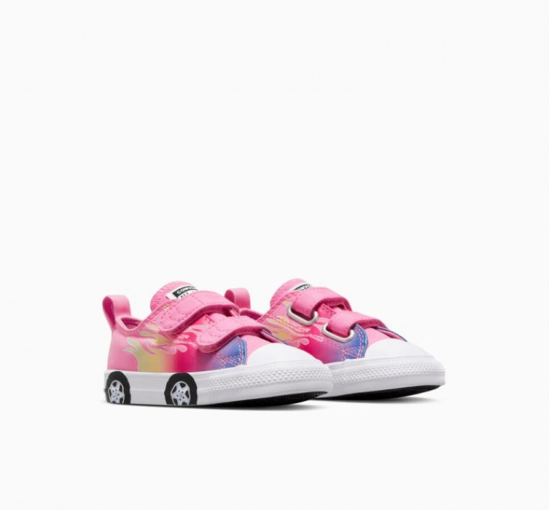 Pink Converse Chuck Taylor All Star Easy-on Cars Kids' Low Tops | NZ NGVUL8195