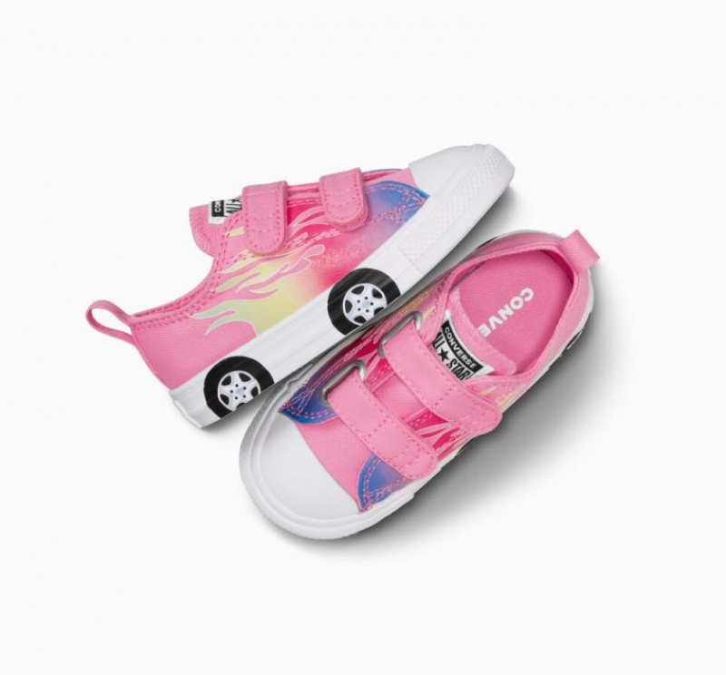 Pink Converse Chuck Taylor All Star Easy-on Cars Kids' Low Tops | NZ NGVUL8195