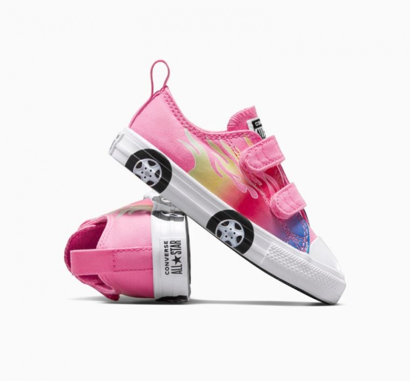 Pink Converse Chuck Taylor All Star Easy-on Cars Kids' Low Tops | NZ NGVUL8195