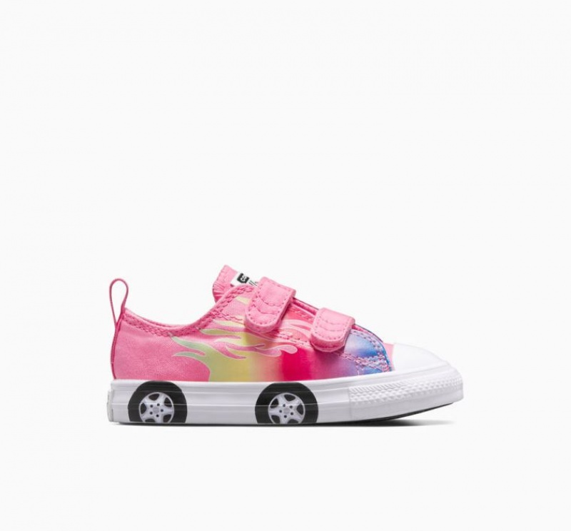 Pink Converse Chuck Taylor All Star Easy-on Cars Kids\' Low Tops | NZ NGVUL8195