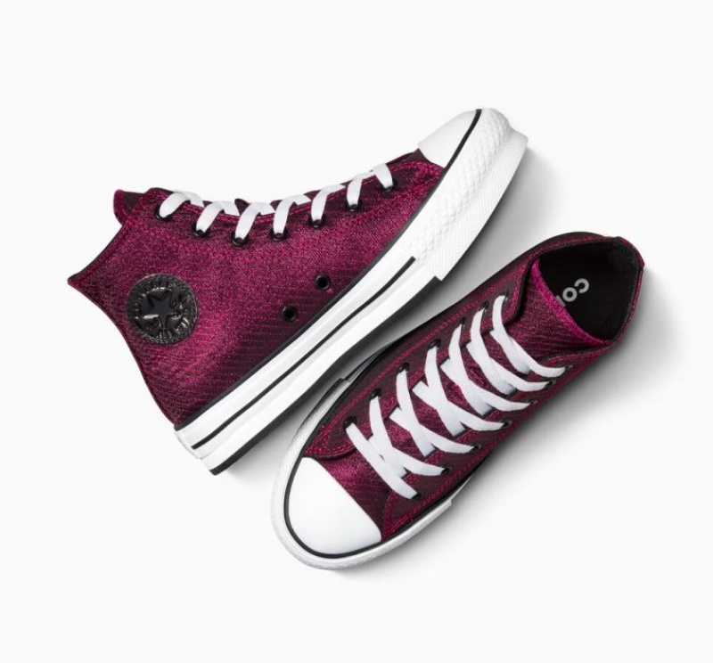 Pink Converse Chuck Taylor All Star Lift Sparkle Kids' Platform Sneakers | NZ ALDVW2158