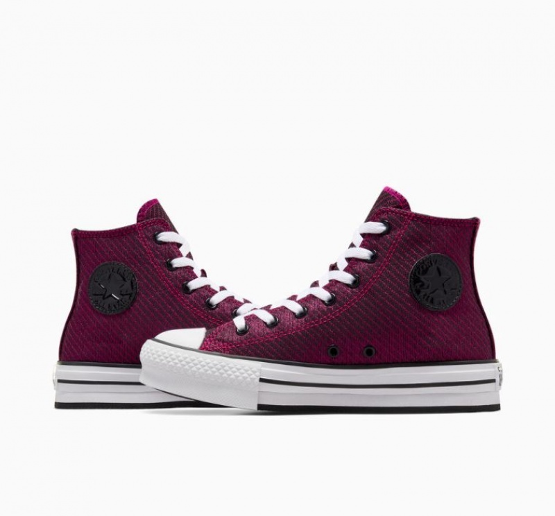 Pink Converse Chuck Taylor All Star Lift Sparkle Kids' Platform Sneakers | NZ ALDVW2158