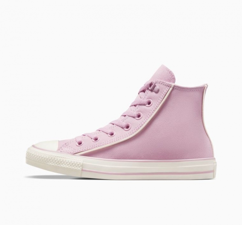 Pink Converse Chuck Taylor All Star Suede Women's High Tops | NZ SXANT6057