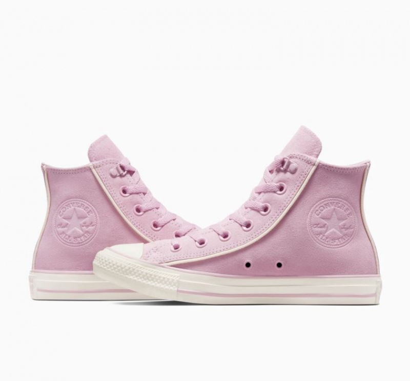 Pink Converse Chuck Taylor All Star Suede Women's High Tops | NZ SXANT6057