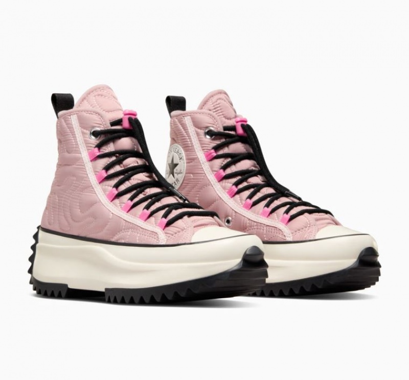 Pink Converse Run Star Hike Quilted Women's Platform Sneakers | NZ BDOFM5869