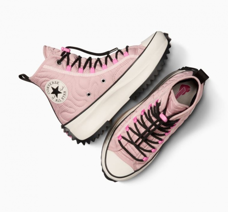 Pink Converse Run Star Hike Quilted Women's Platform Sneakers | NZ BDOFM5869