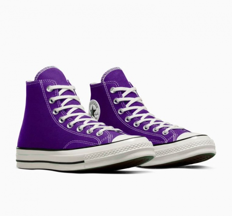 Purple Converse Chuck 70 Canvas Men's High Tops | NZ UJKFB2476