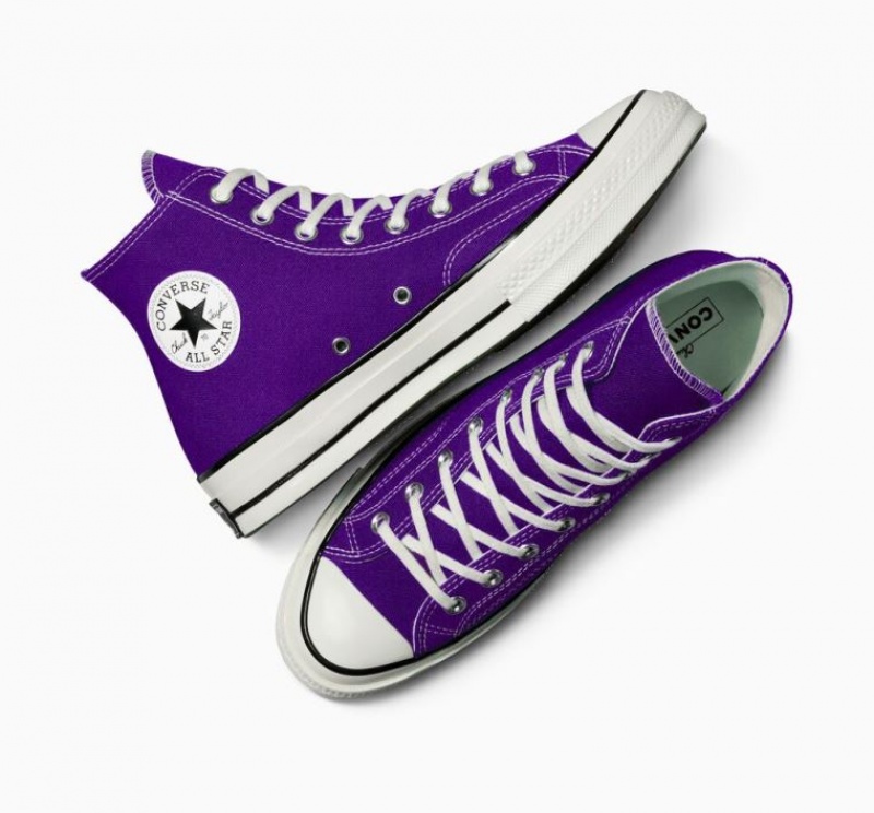 Purple Converse Chuck 70 Canvas Men's High Tops | NZ UJKFB2476