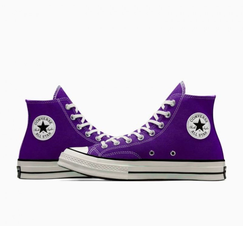 Purple Converse Chuck 70 Canvas Men's High Tops | NZ UJKFB2476