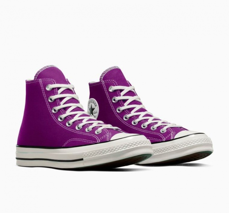 Purple Converse Chuck 70 Canvas Men's High Tops | NZ EOBPU5942