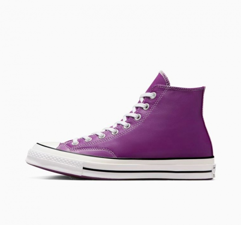 Purple Converse Chuck 70 Surplus Leather Men's High Tops | NZ PXWTG0915