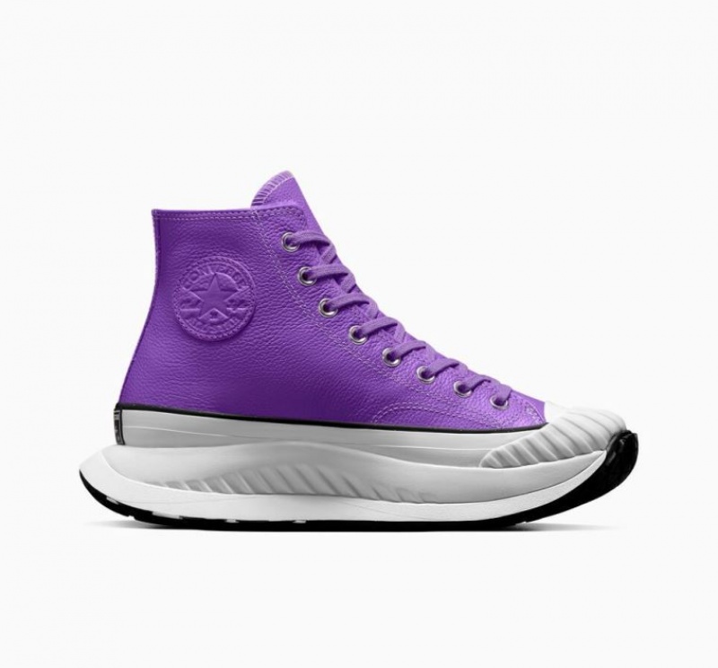 Purple Converse Chuck Taylor 70 At-cx Leather Men\'s High Tops | NZ KMTXC1940