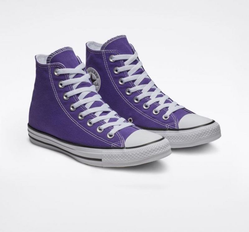 Purple Converse Chuck Taylor All Star Men's High Tops | NZ HTILC2937