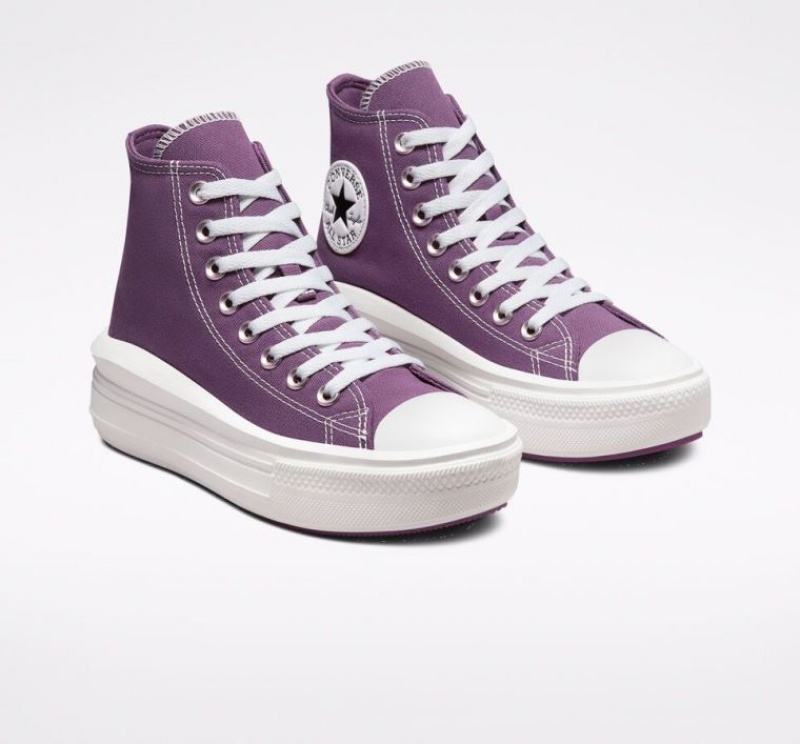 Purple Converse Chuck Taylor All Star Move Women's Platform Sneakers | NZ HELDV4736