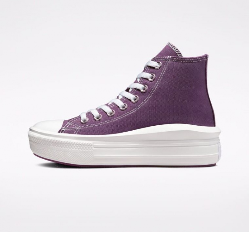 Purple Converse Chuck Taylor All Star Move Women's Platform Sneakers | NZ HELDV4736