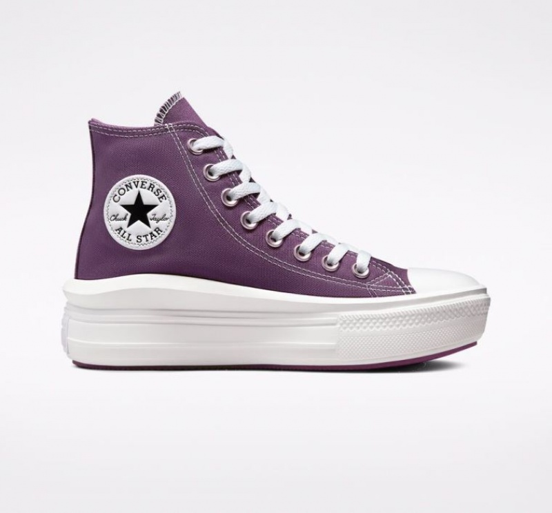 Purple Converse Chuck Taylor All Star Move Women\'s Platform Sneakers | NZ HELDV4736