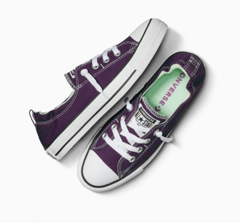 Purple Converse Chuck Taylor All Star Shoreline Slip Women's Low Tops | NZ UHKYT8094