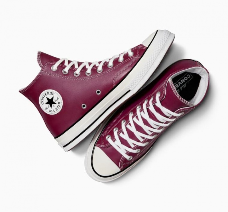 Red Converse Chuck 70 Surplus Leather Men's High Tops | NZ OCYPR0453