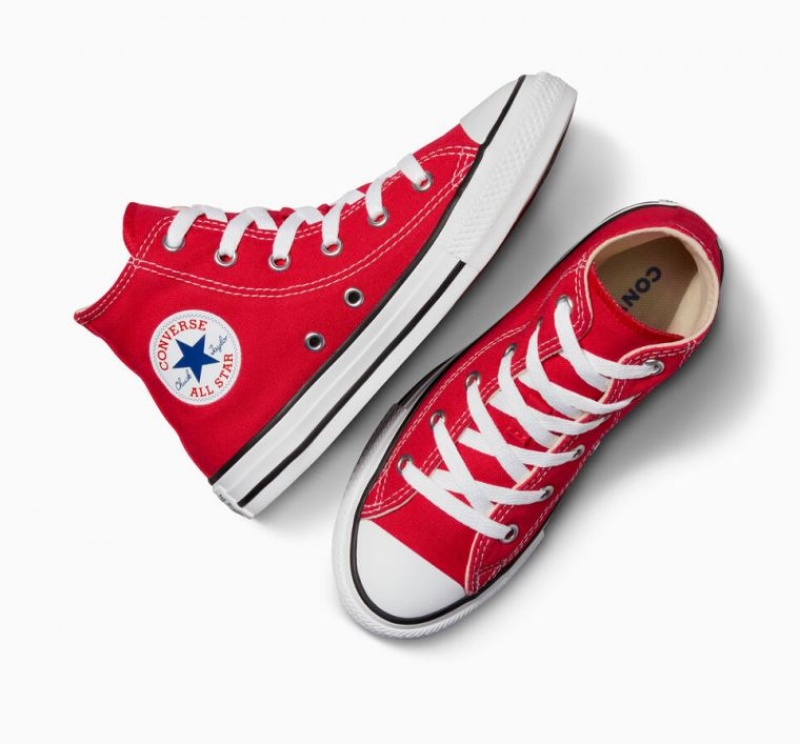 Red Converse Chuck Taylor All Star Kids' High Tops | NZ YADSM2714